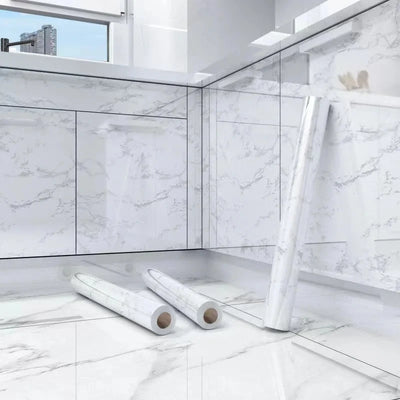Marble Kitchen Oil-Proof Film Waterproof