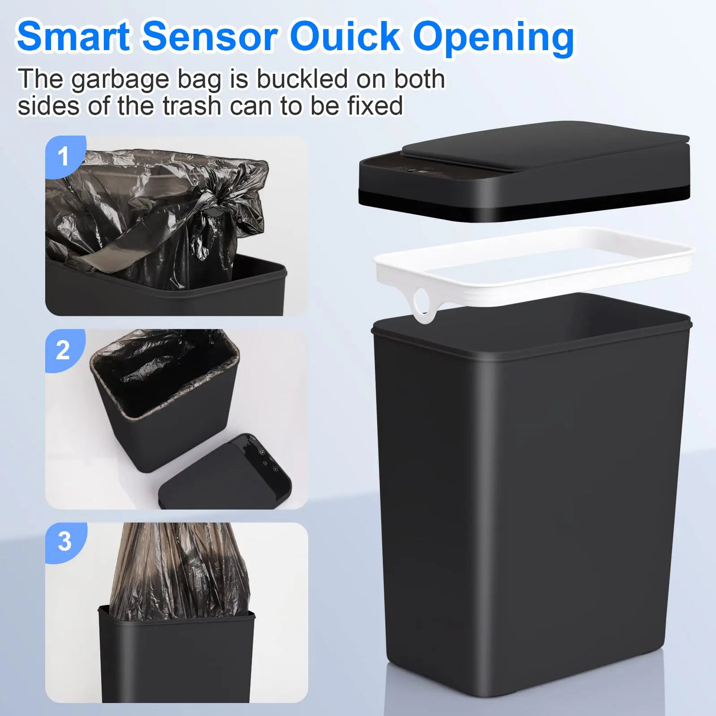 Bathroom Touchless Trash Motion Sensor