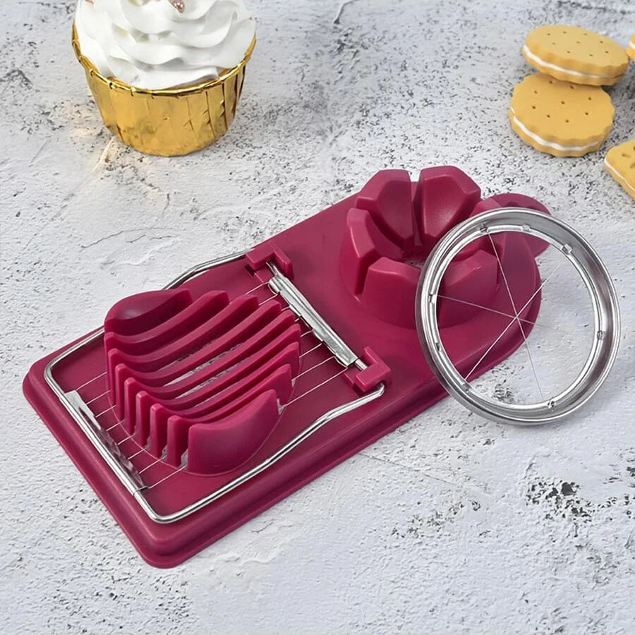 Multifunctional PP Base egg cutter stainless