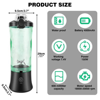 Portable USB Rechargeable Mini Smoothie Blender
